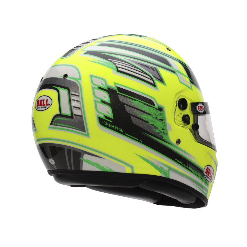 Casque Bell Karting KC7-CMR Anthracite / Jaune Champion